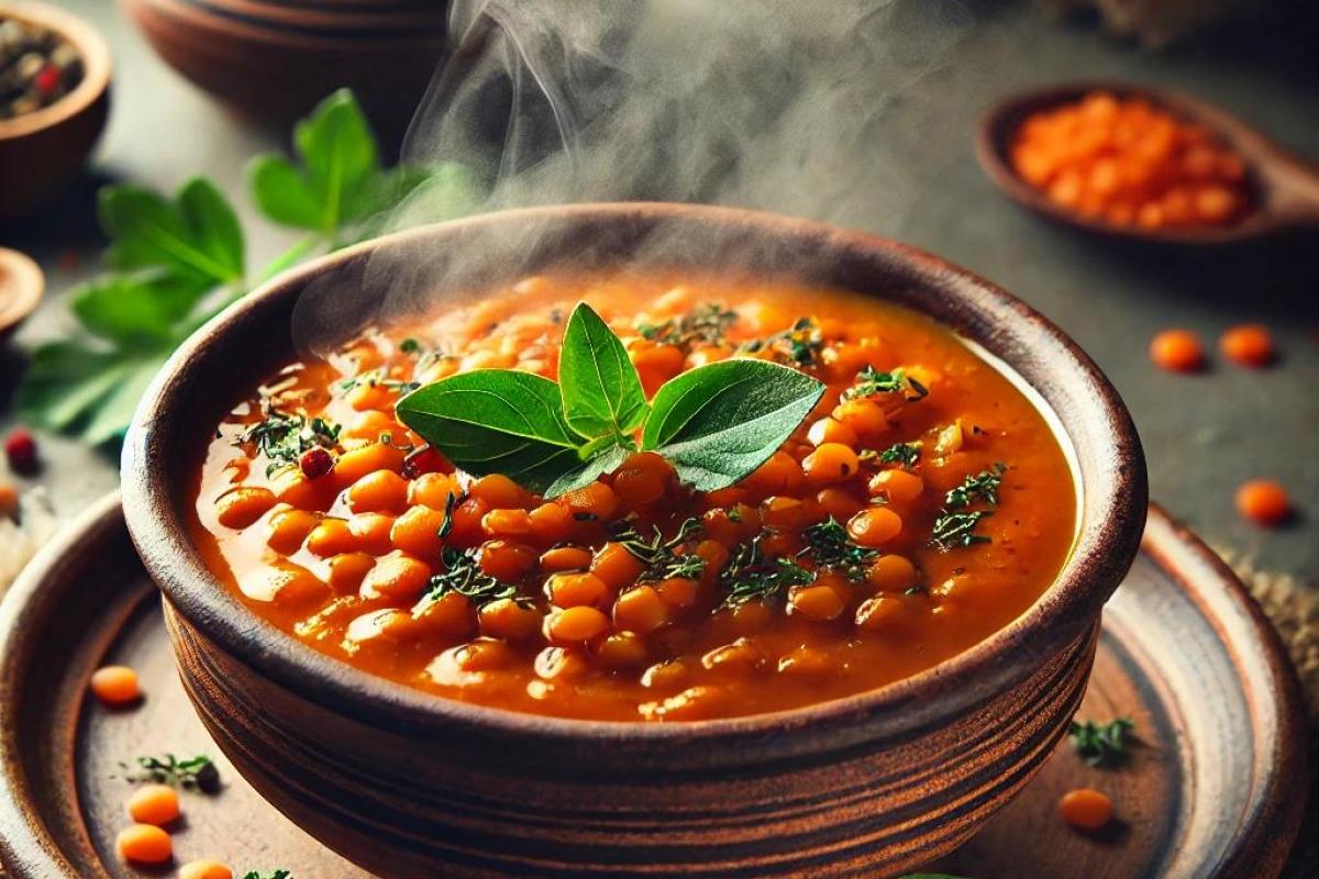 vegan kırmızı mercimek çorbası